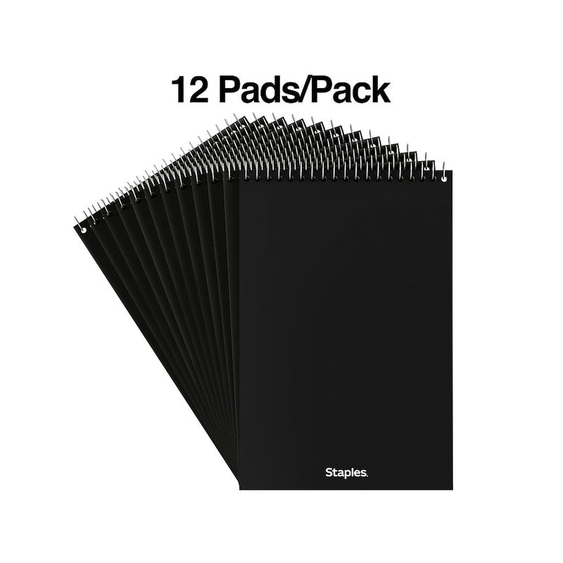 Staples Green Paper Steno Pads, Gregg Ruled, 6"" x 9"", 12/Pack - Image 3